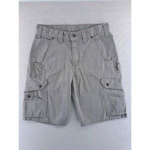 Carhartt Cargo Shorts Mens 30 B357 DES Tan Khaki Ripstop Workwear W30.5"